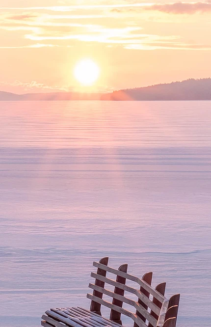 Mälaren vid Sigtuna stad i vintertid.