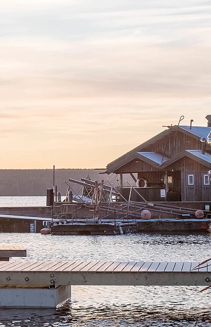 Sigtuna hamn på vintern